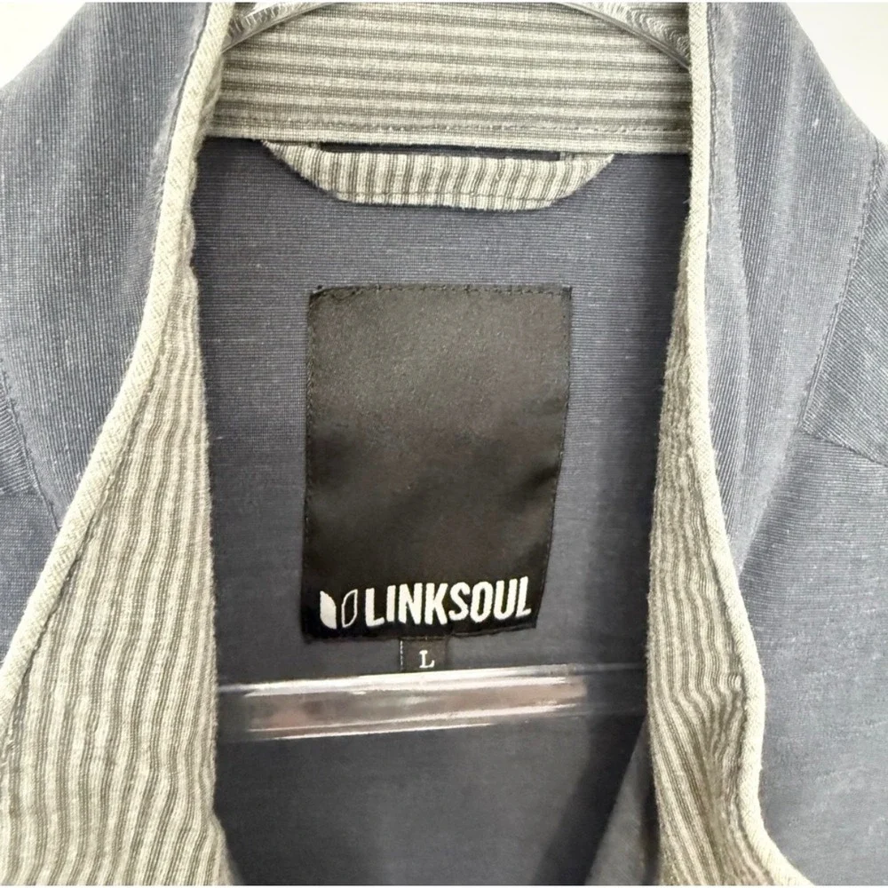 Linksoul Morris Men's Quarter Zip Windbreaker Jacket Navy Golf Size L